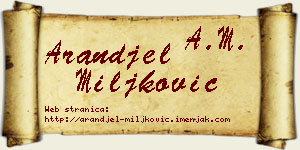 Aranđel Miljković vizit kartica